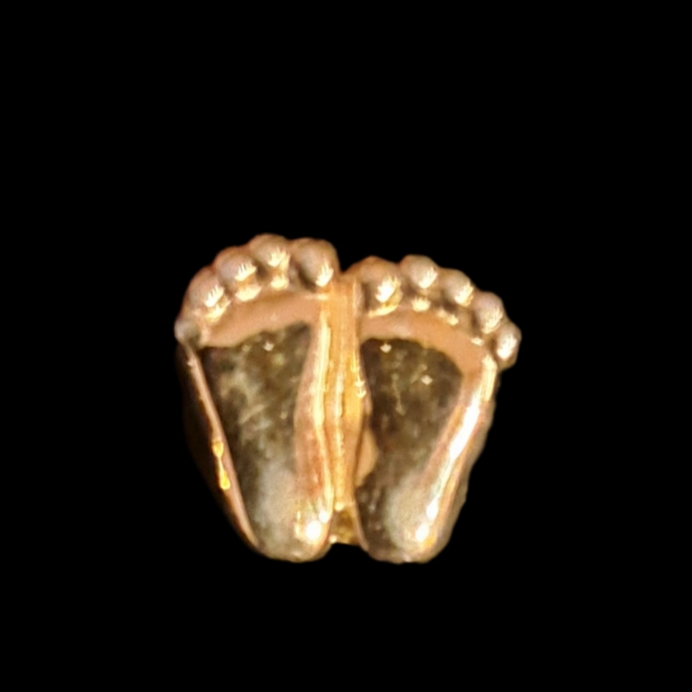 Vintage V. Evers signed "Precious Feet" pin.